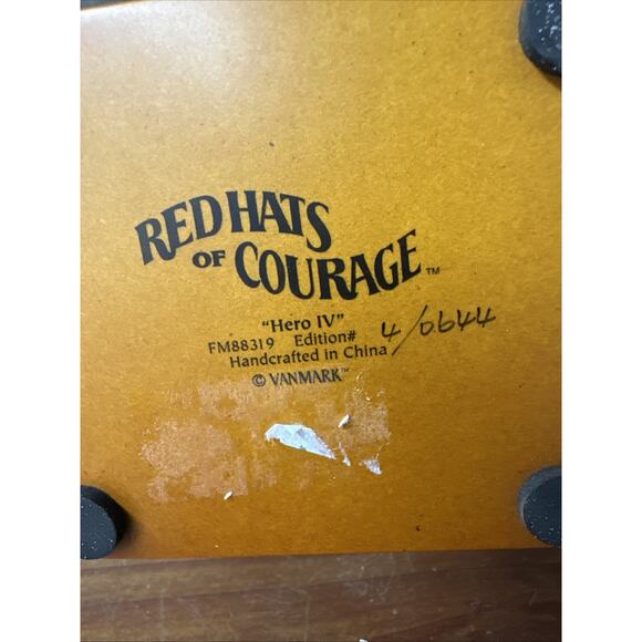 Vanmark Red Hats of Courage Hero IV Collectable Firefighter FM88319 - Picture 6 of 6